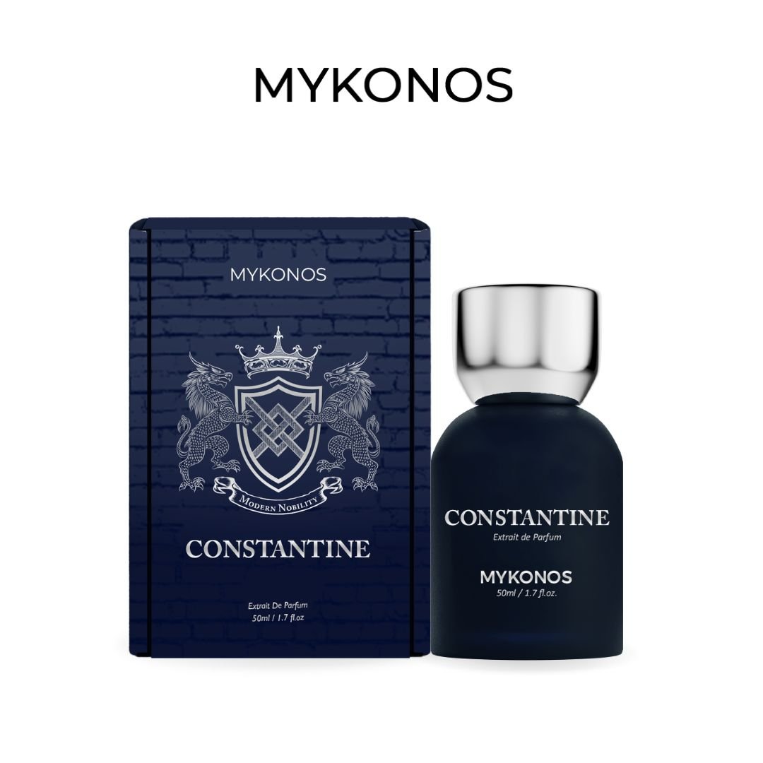 Mykonos Constantine Extrait de Parfum – bottle and box