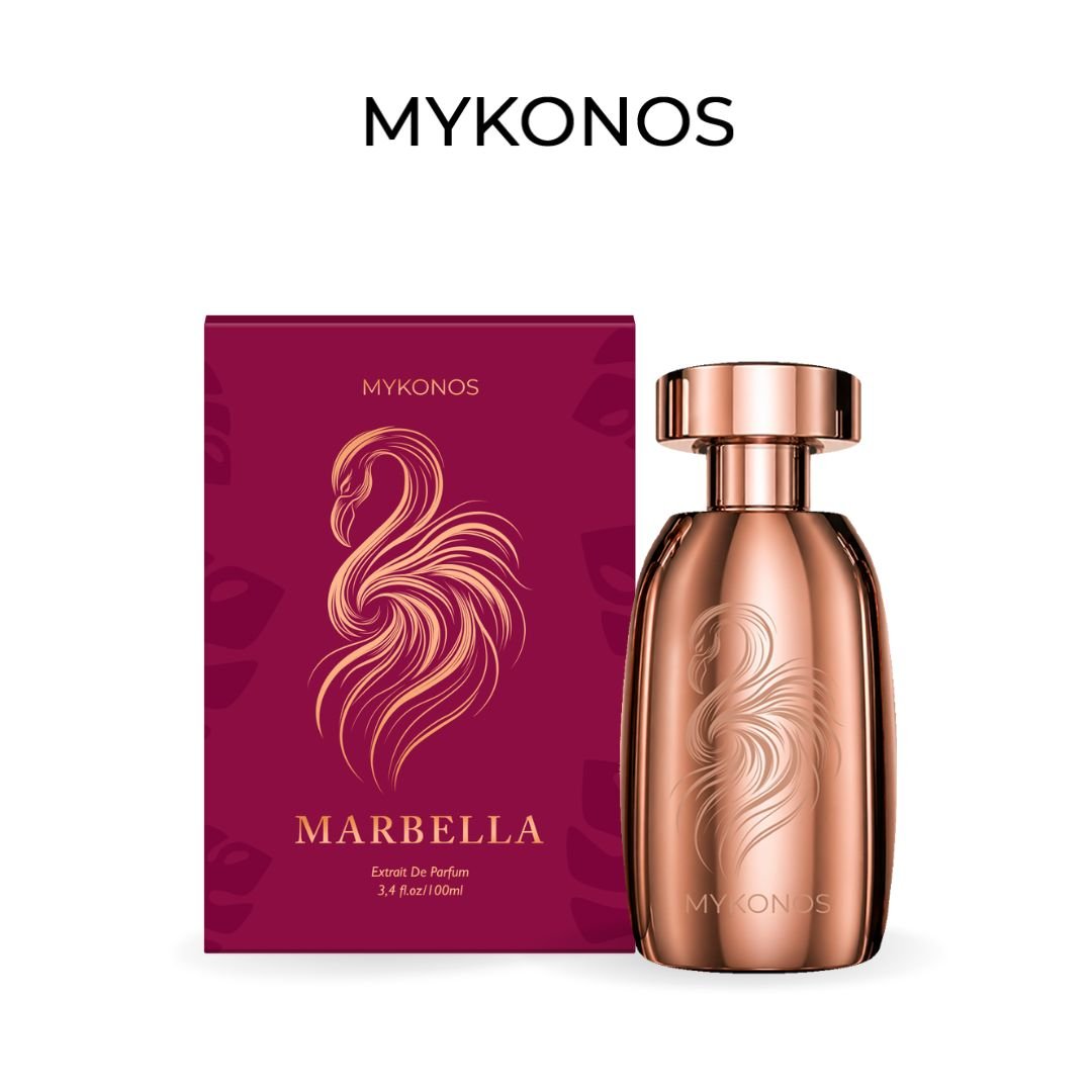 Mykonos Marbella Extrait de Parfum – bottle and box